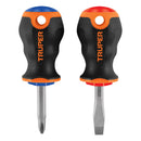 Dúo de desarmadores Truper 1/4" x 1-1/2", mango Comfort Grip