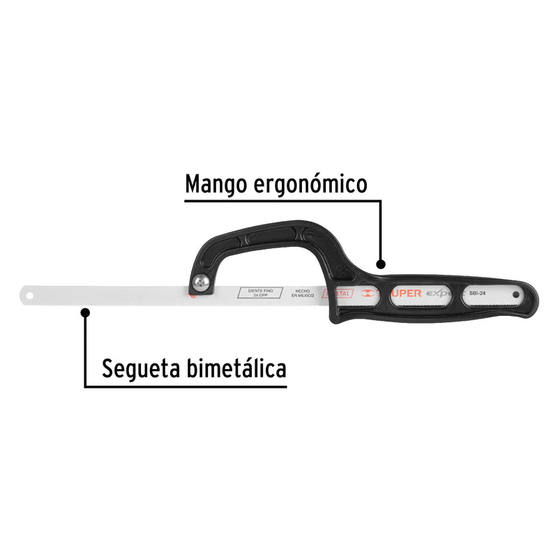 Mini arco 12" de plástico para segueta, Pretul