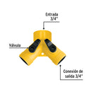 CONECTOR "Y" 3/4" PLAST. P/ MANGUERA, PRETUL