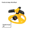 Aspersor giratorio 3 brazos, chorro fino Pretul