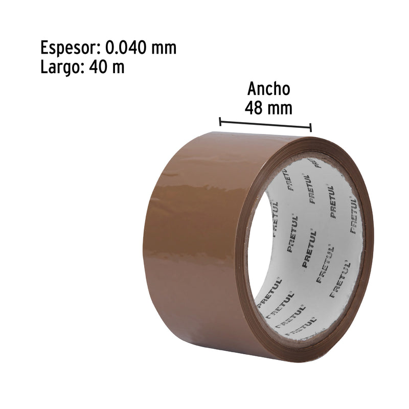 Cinta de empaque 48 mm x 40 m canela