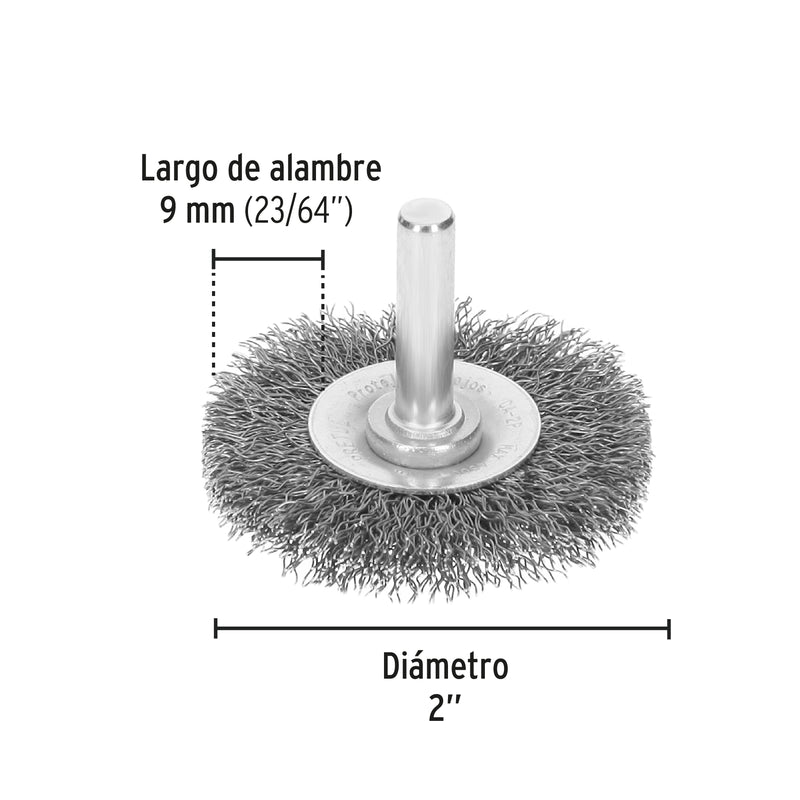 Carda circular Pretul de 2", alambre grueso para taladro