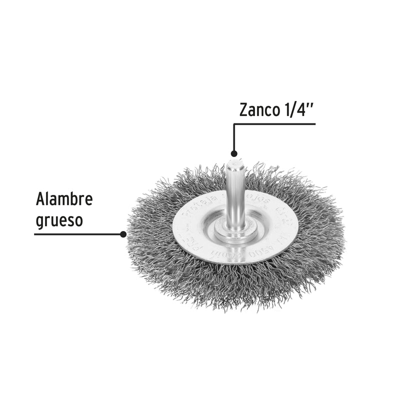 Carda circular Pretul de 3", alambre grueso para taladro