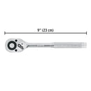 Matraca cuadro 1/2" cabeza de pera liberación rápida