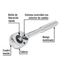 MANIJA CRIQUET 3/8" CABEZA PERA