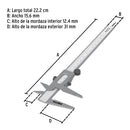 Calibre Vernier Metálico de 6", Pretul