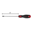 Desarmador plano 1/4" x 6"mango Comfort Grip