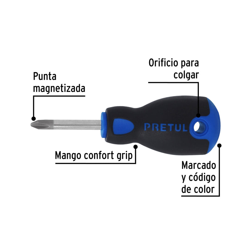 Desarmador de cruz 1/4" x 1-1/2" mango Comfort Grip