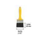 PINCEL 2-1/2" USO GRAL C/ MANGO PLAST., PRETUL