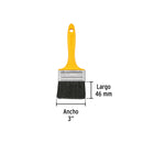 PINCEL 3" USO GRAL C/ MANGO PLAST., PRETUL