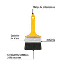 PINCEL 4" USO GRAL C/ MANGO PLAST., PRETUL