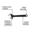 Llave ajustable (perico) 12" pavonada