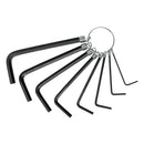 Juego de 8 llaves allen punta hexagonal tipo llavero, Pretul