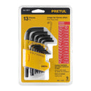 Juego 13 llaves allen standar punta hexagonal con organizador, Pretul