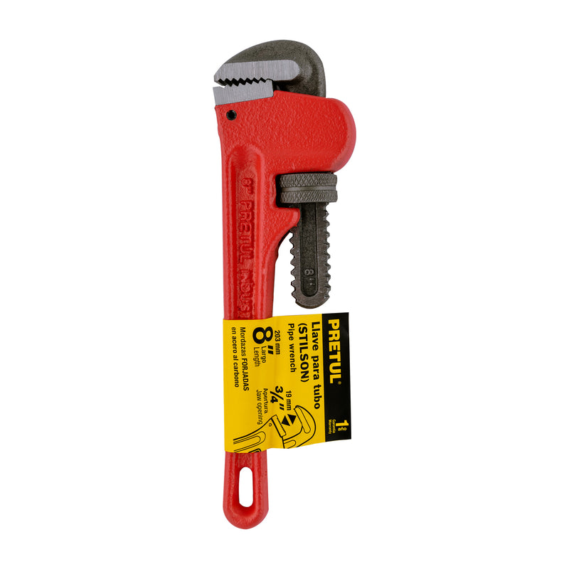 Llave inglesa Pretul  8" (20 cm) cuerpo de hierro maleable