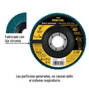 Disco 4-1/2" laminado grano 40 centro 7/8", Pretul