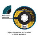 Disco 4-1/2" laminado grano 60 centro 7/8", Pretul