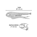 PINZA DE PRESION  10" MORDAZA CURVA TRUPER