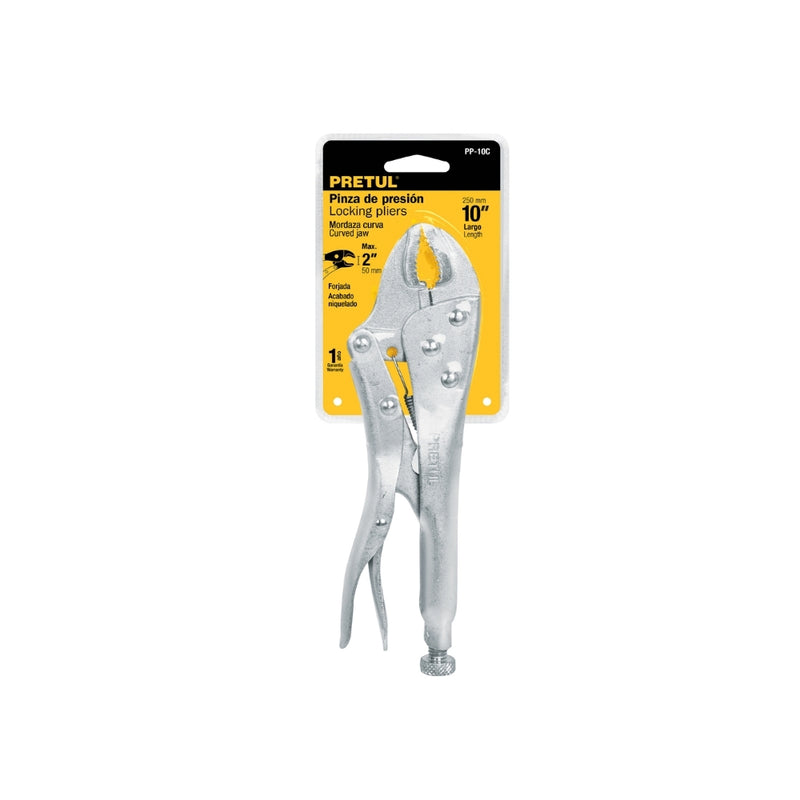 PINZA DE PRESION  10" MORDAZA CURVA TRUPER