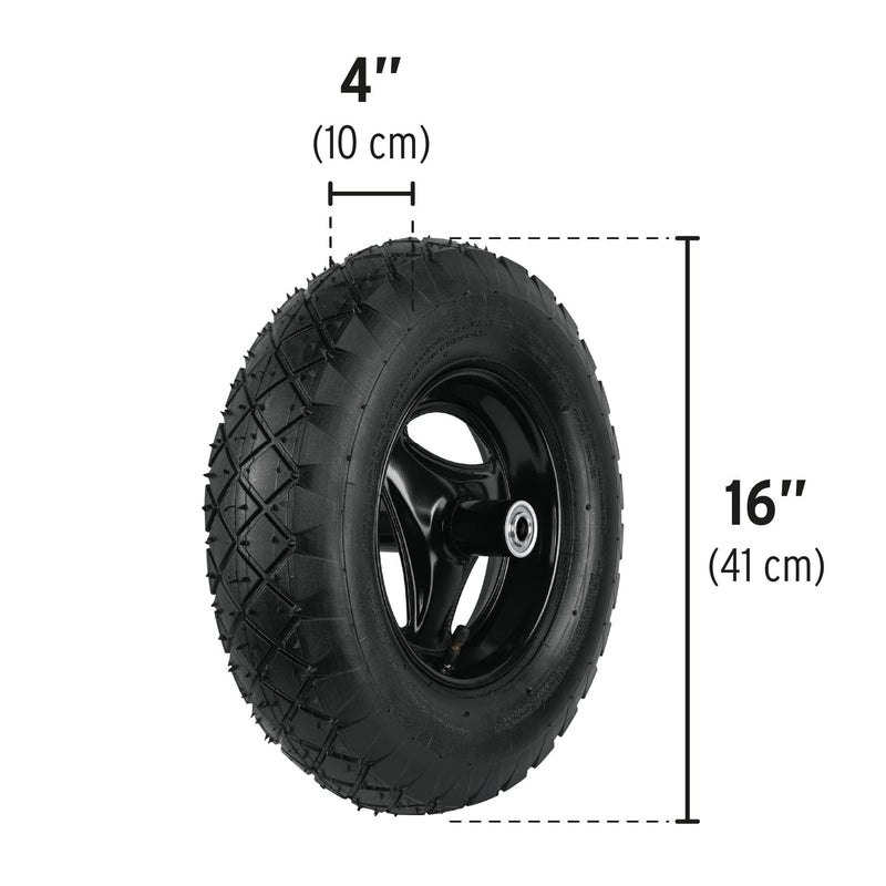 Carretilla concha plástica 5 ft3 Neumática b/tubular