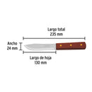 Cuchillo cebollero 5" mango de madera