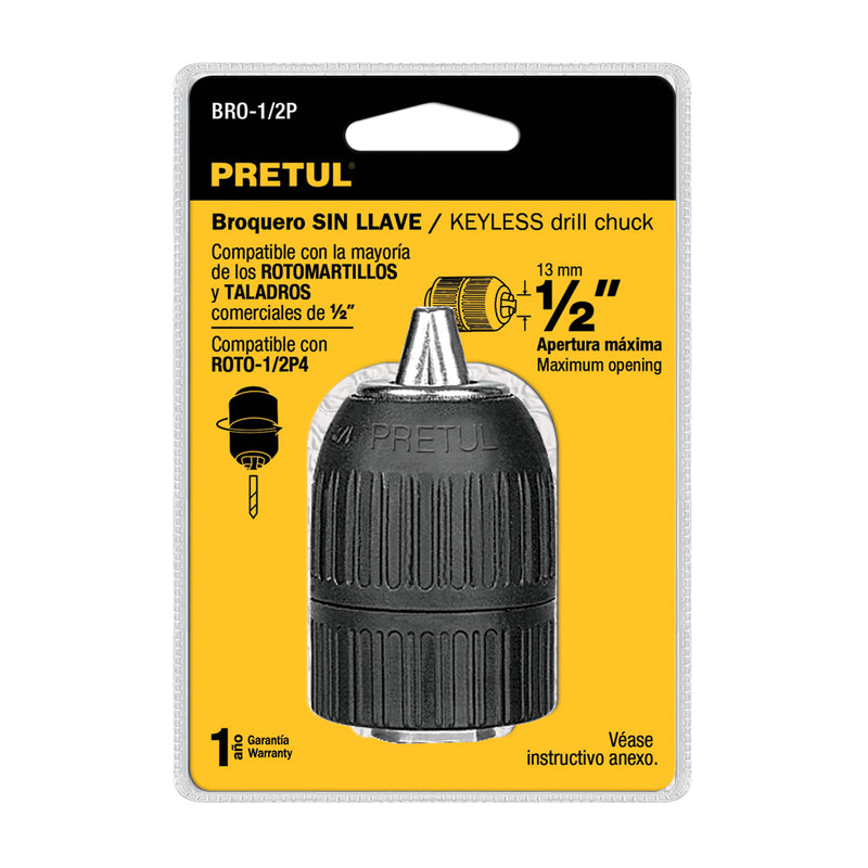 Mandril de 1/2" Pretul, sin llave