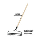 RASTRILLO JARDINERO 14D PRETUL