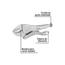 PINZA DE PRESION  10" MORDAZA CURVA A GRANEL TRUPER