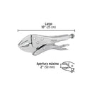 PINZA DE PRESION  10" MORDAZA CURVA A GRANEL TRUPER