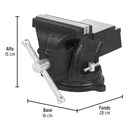 Tornillo de banco 5" de hierro gris, Pretul