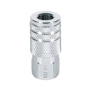Cople rápido de acero, hembra, cuerda 1/4" NPT