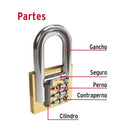 Candado de hierro Hermex color latón 30 mm, largo