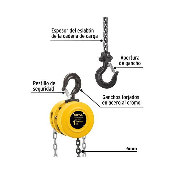 APAREJO  DE 1 TONELADA PRETUL