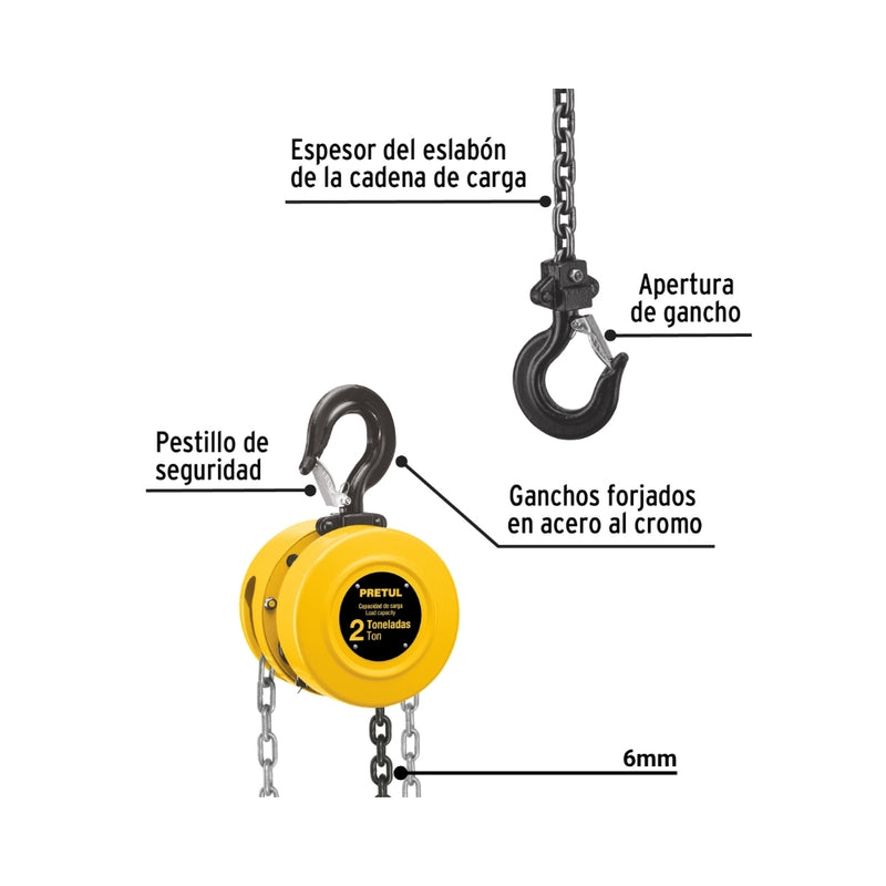 APAREJO DE 2 TONELADAS PRETUL