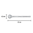 Matraca cuadro 1/2" liberación rápida cabeza redonda, Pretul