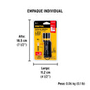 LINTERNA PLAST.  40 LM C/1 PILA AA, PRETUL