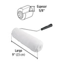 Rodillo para pintar,9 x 5/8",superficies poco rugosas