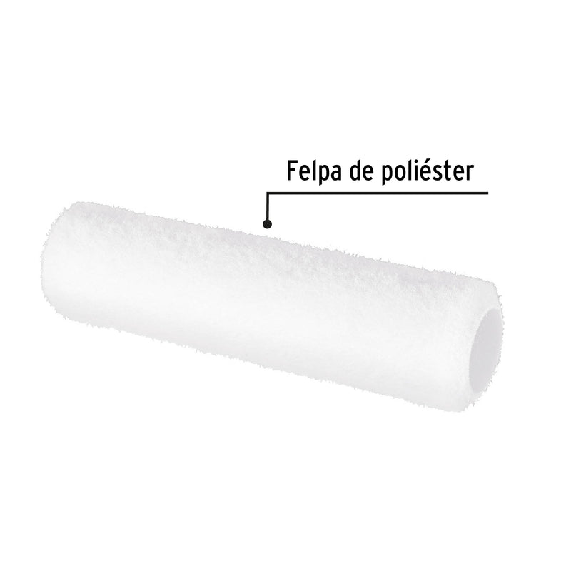 Felpa para rodillo, 9 x 3/8", superficies lisas