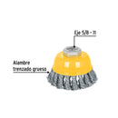 CARDA COPA 3", ALAM. TRENZADO GRUESO  EJE 5/8"-11, PRETUL