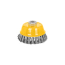 CARDA COPA 4", ALAM. TRENZADO FINO  EJE 5/8"-11, PRETUL