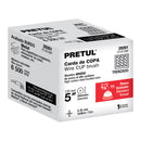 CARDA COPA 5", ALAM. TRENZADO GRUESO  EJE 5/8"-11, PRETUL