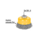 CARDA COPA 3", ALAM. ONDULADO FINO  EJE 5/8"-11, PRETUL