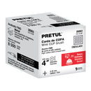 CARDA COPA 4", ALAM. ONDULADO FINO EJE 5/8"-11, PRETUL