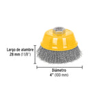 CARDA COPA 4", ALAM. ONDULADO FINO EJE 5/8"-11, PRETUL