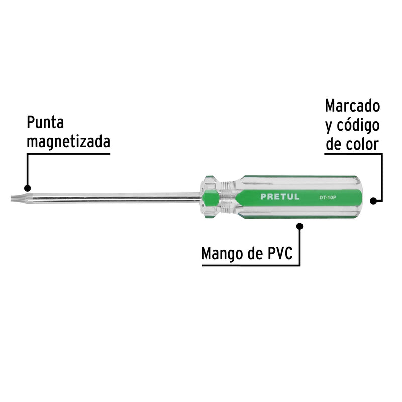 Desarmador punta Torx T 10 mango de PVC