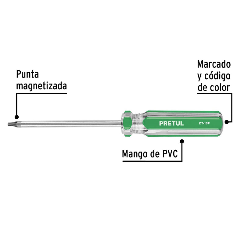 Desarmador punta Torx T 15 mango de PVC