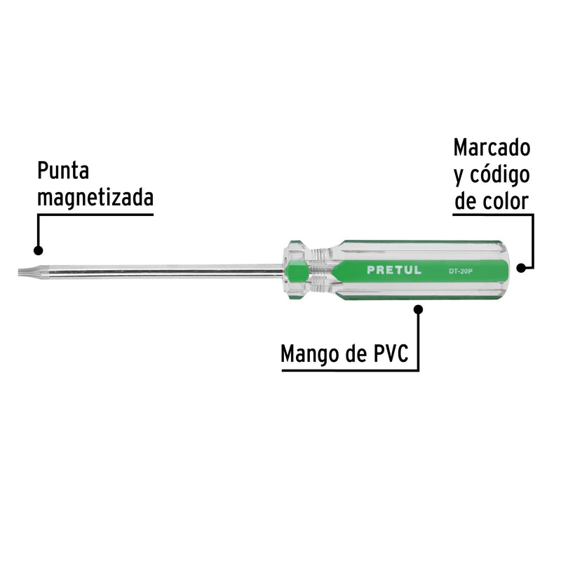 Desarmador punta Torx T 20 mango de PVC