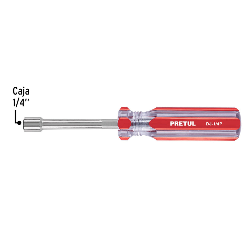 Desarmador de caja 1/4" mango de PVC