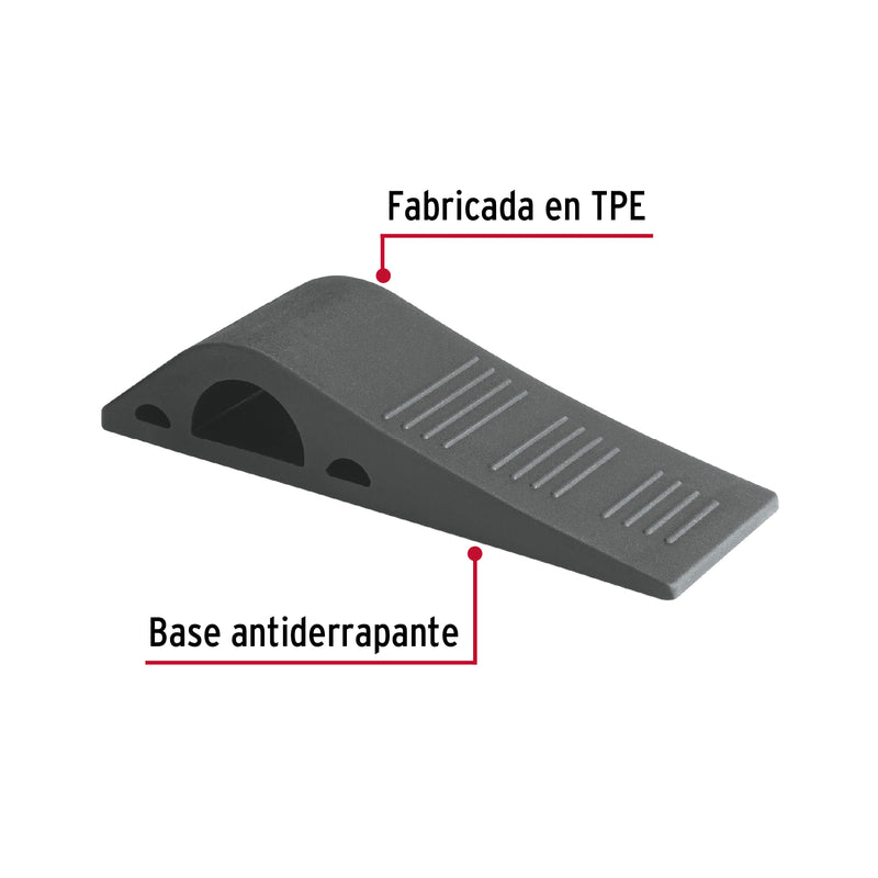 Tope de caucho sintético para puerta de 12 cm, Hermex