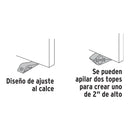Tope de caucho sintético para puerta de 12 cm, Hermex
